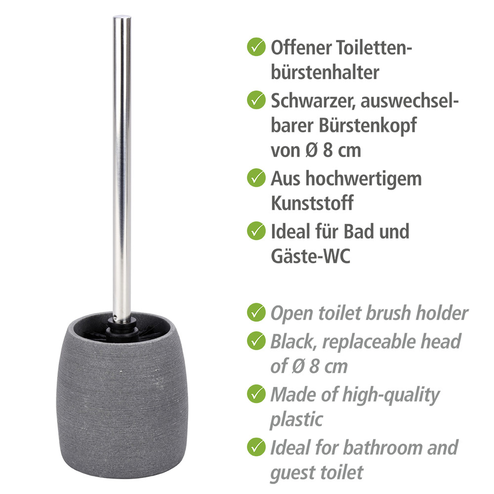 Brosse WC Goa gris  polyrésine