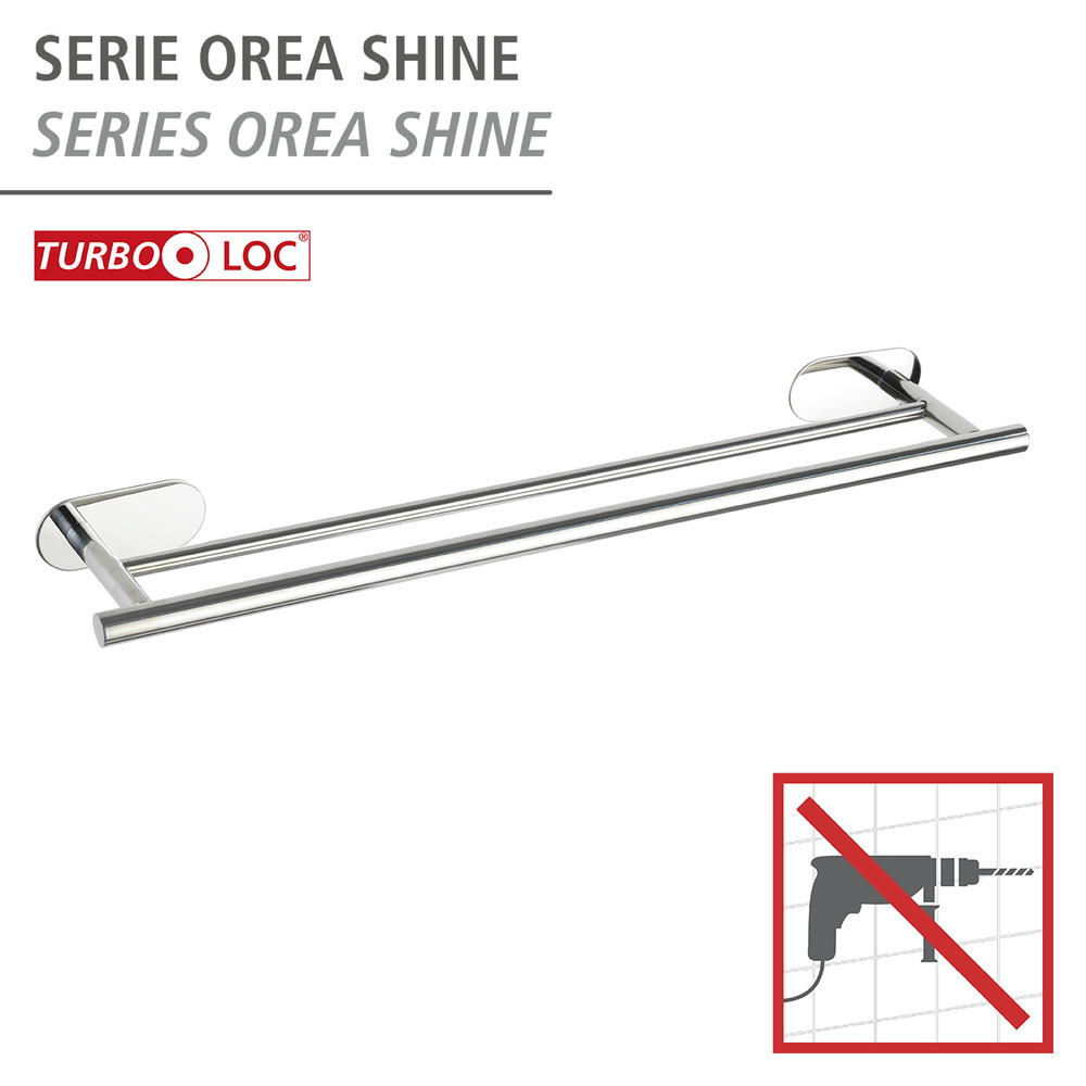 Turbo-Loc® barre porte-serviettes Duo Orea Shine  acier inox