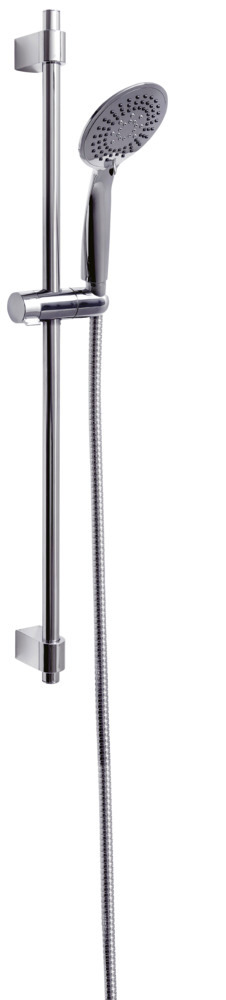 Set de douche inox Young 66cm, chromé  Longueur barre : 66 cm