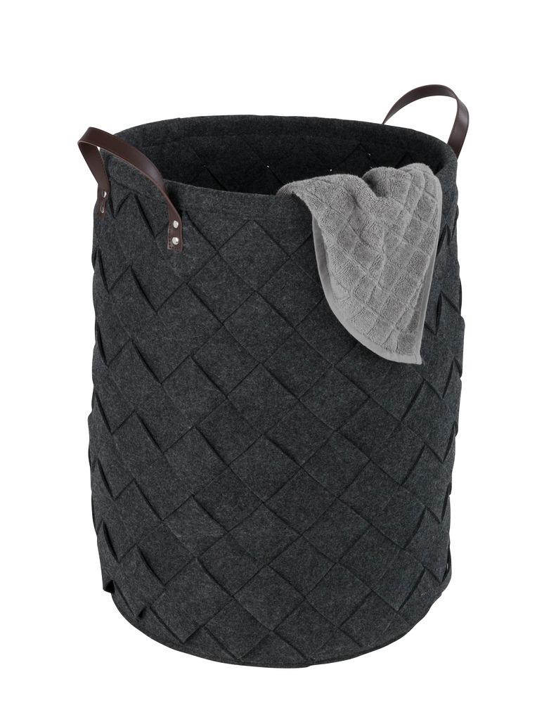 Panier à linge Trovo anthracite  corbeille à linge, 75 l