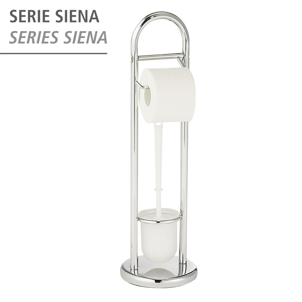 Combiné WC exclusif Siena  chrome, 19 x 63 cm