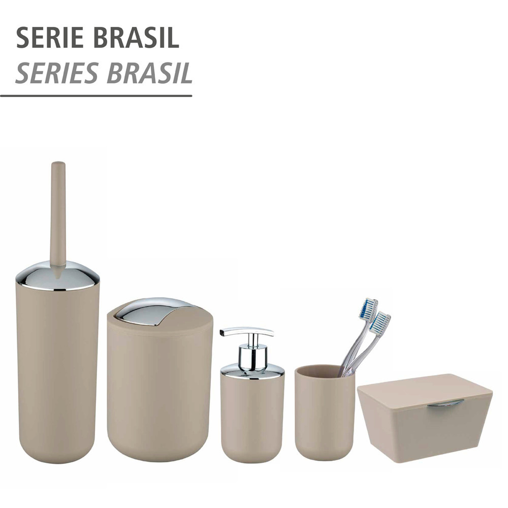 Poubelle à couvercle oscillant Brasil S taupe  2 l