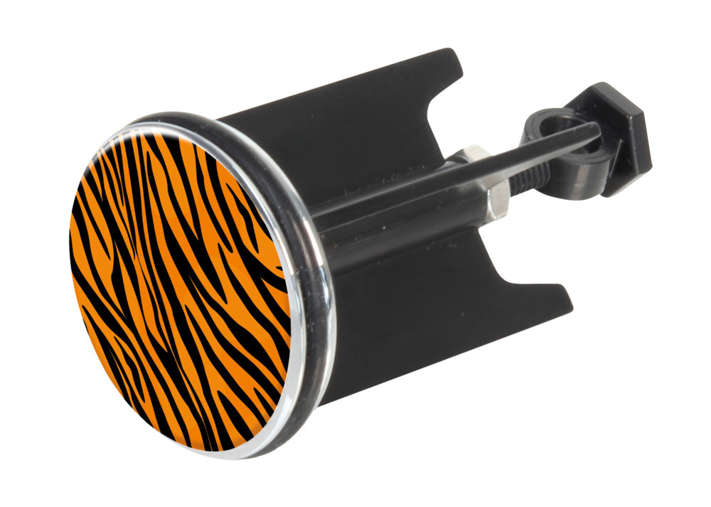 Bonde de lavabo Pluggy, Noir "Tiger"  Bouchon de lavabo réglable en hauteur