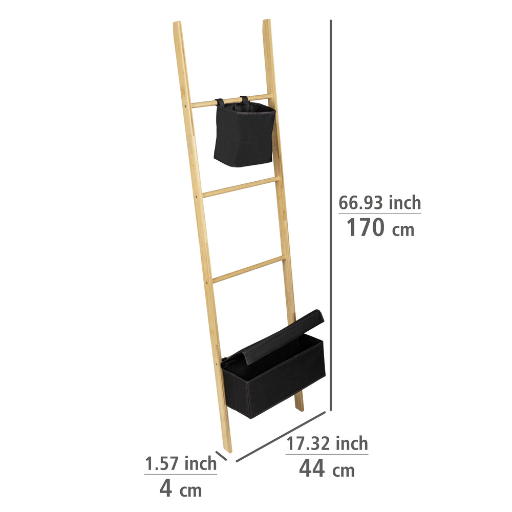 Echelle porte-serviettes Ecori  avec 2 compartiments