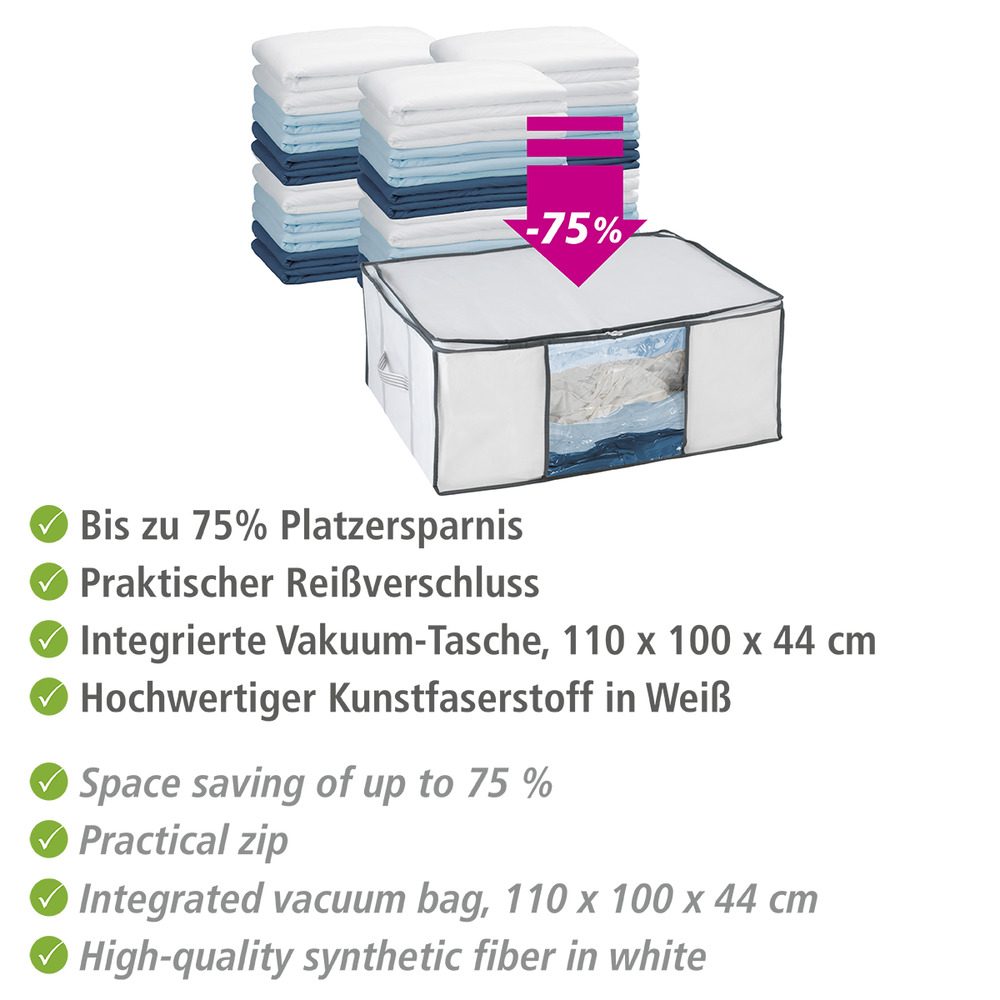 Boîte de rangement vacuum Soft Box L  jusqu'à 75% de gain de place