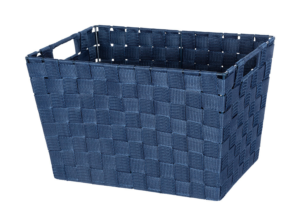 Panier de rangement Adria M bleu foncé  Tresse en plastique