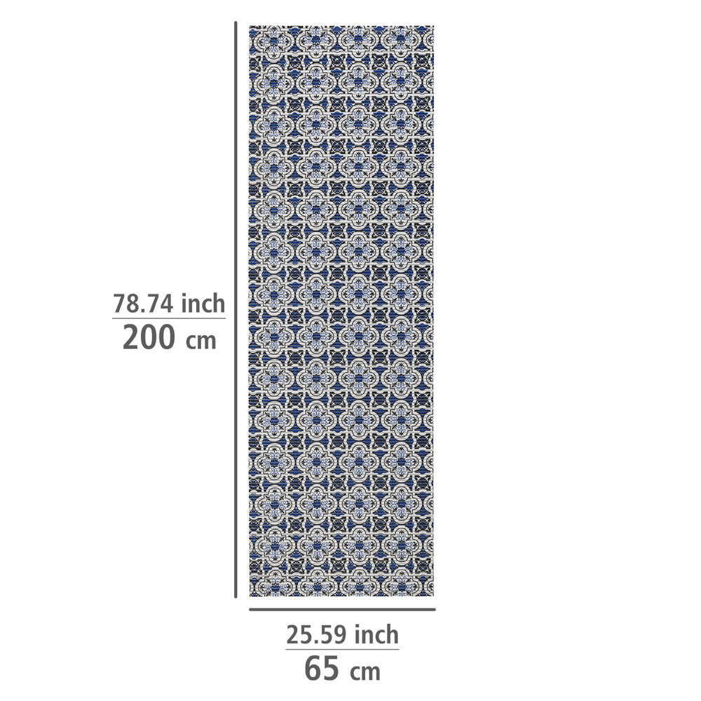 Tapis de bain en mousse, effet Carreau de Ciment, 65x200 cm, Murcia  usage dans toute la maison, antidérapant