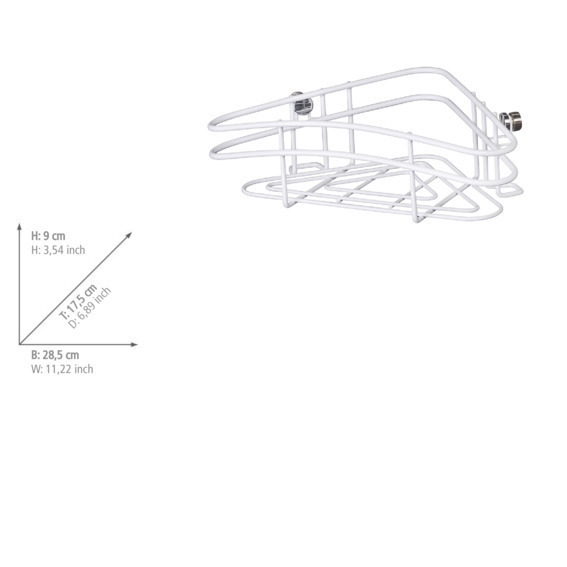 Etagère d'angle Classic Plus blanc  mit hochwertigem Rostschutz