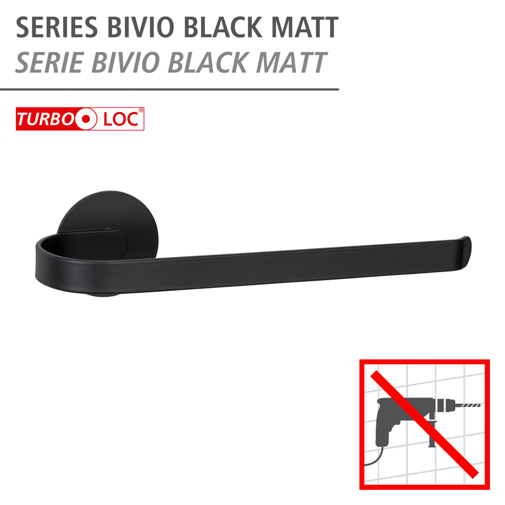 Turbo-Loc® porte-serviettes Bivio Black matt  en aluminium