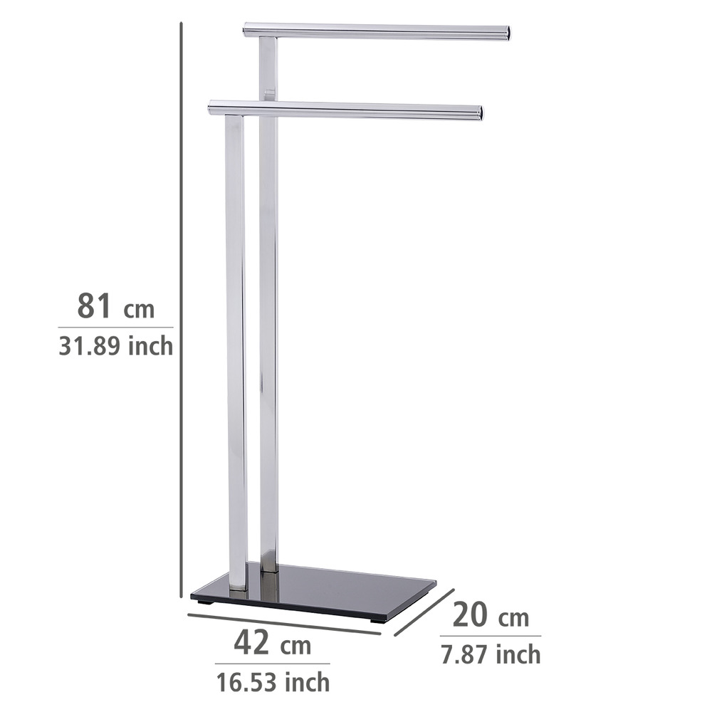 Porte-serviettes Lava  en acier inoxydable