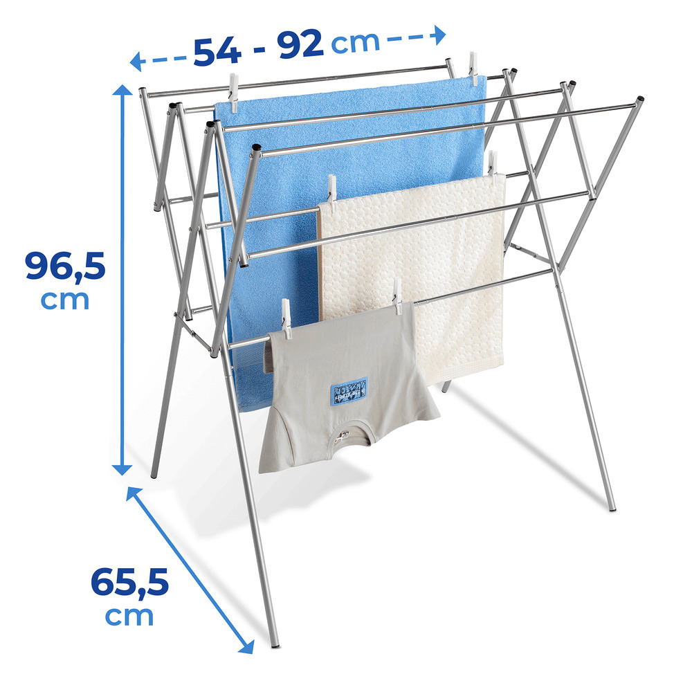 Séchoir à linge extensible  acier inox