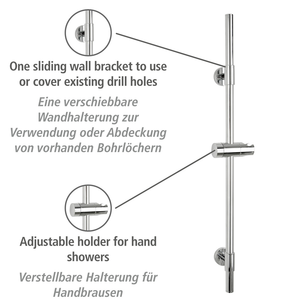 Barre de douche Basic chrome  66 cm