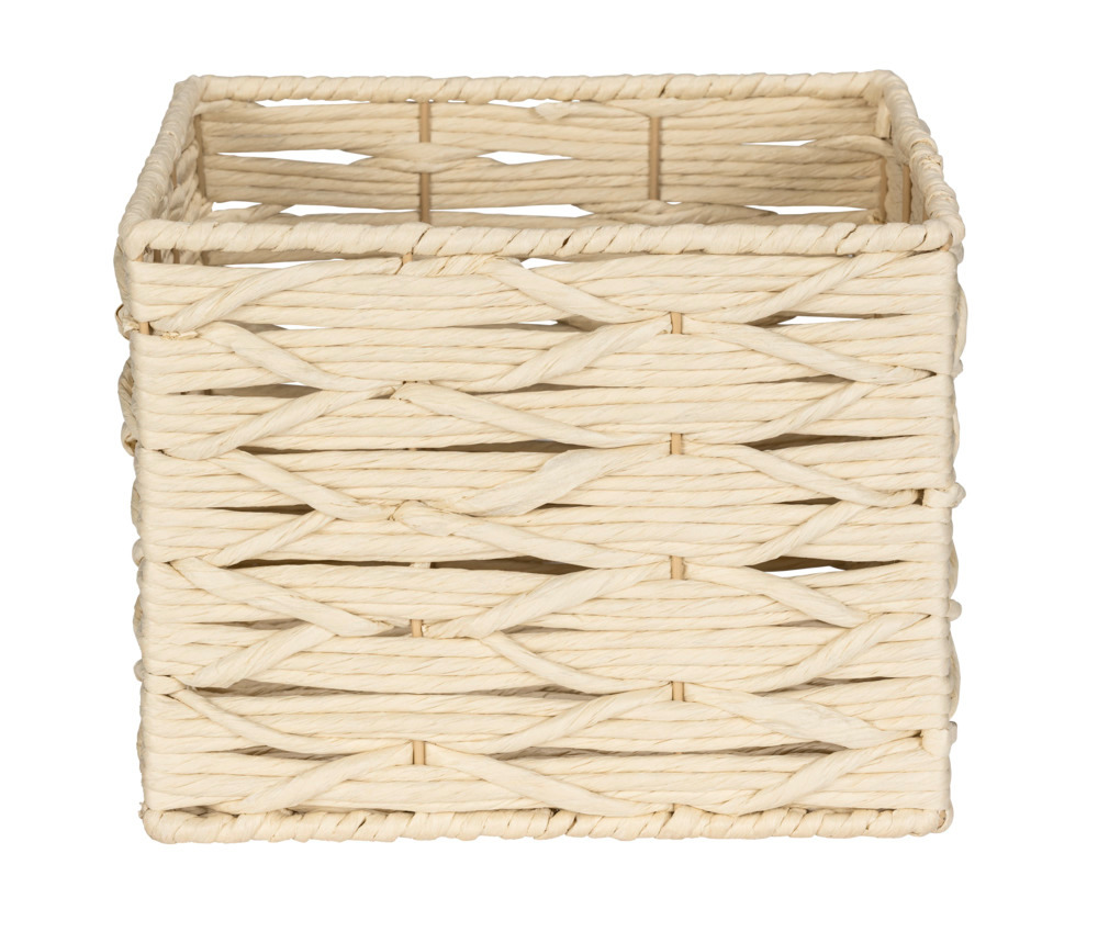 Boîte de rangement Vabriano Beige  en papier tressé de qualité supérieure