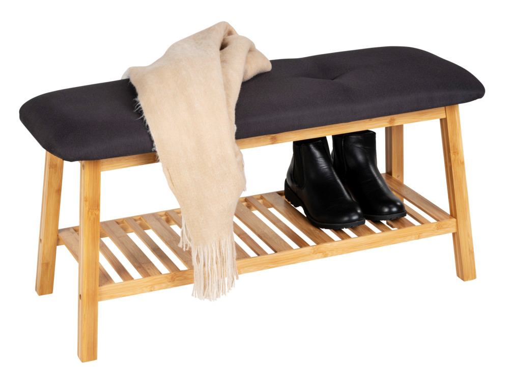 Banc de rangement Ecori  Bambou certifié FSC®, polyester recyclé