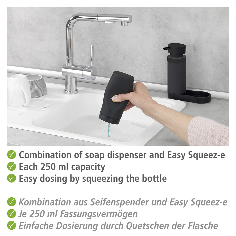 Station de Lavage Easy Squeez-e Noire,  Organisateur d'évier