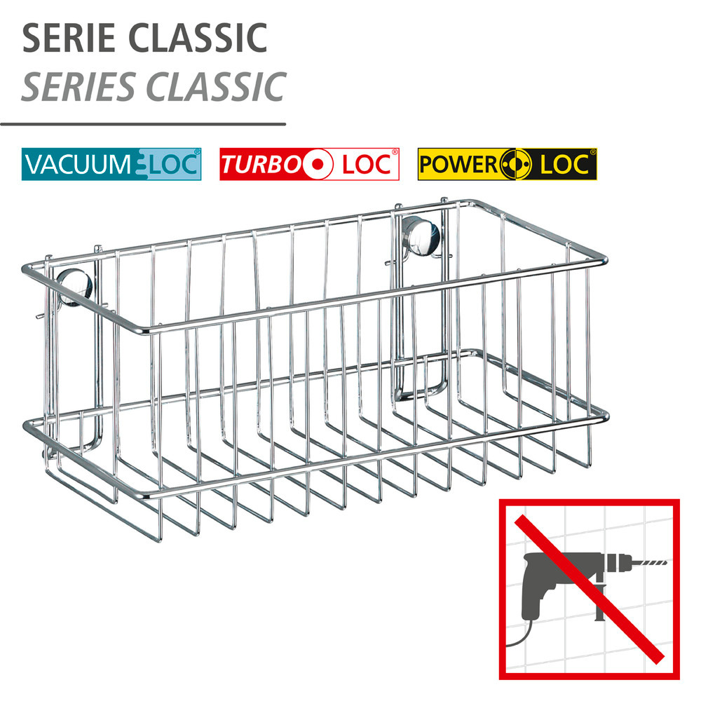 Étagère droite profonde Classic  chrome