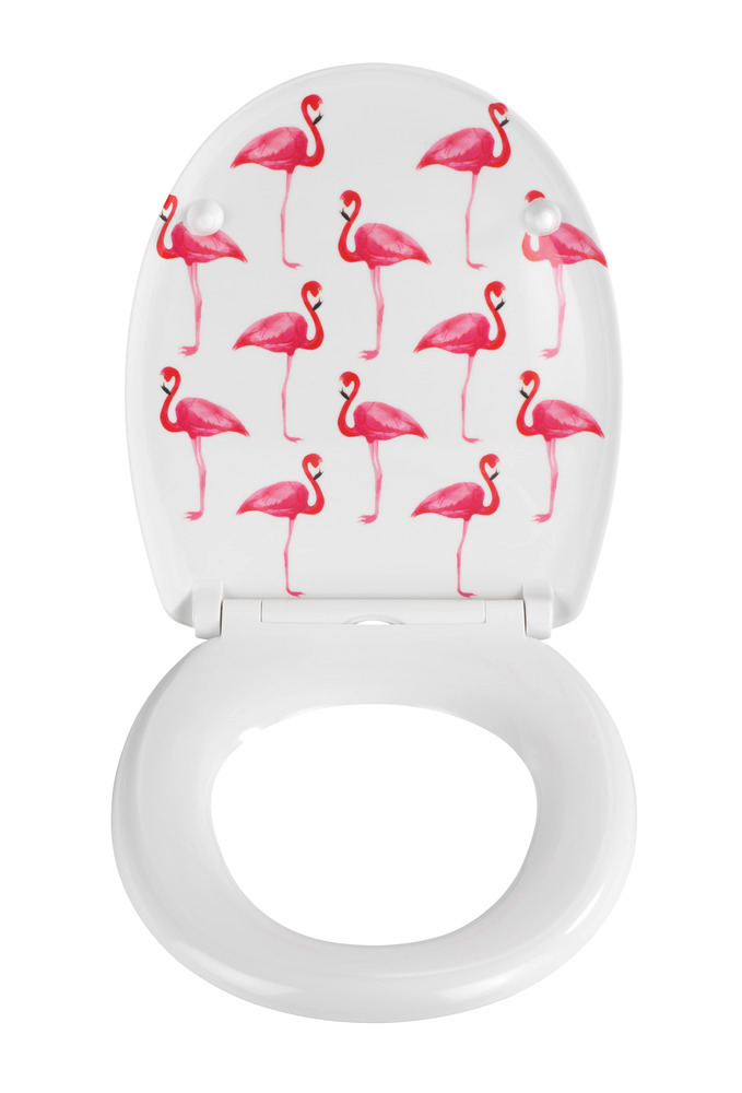 Abattant WC Flamant rose  abaissement automatique