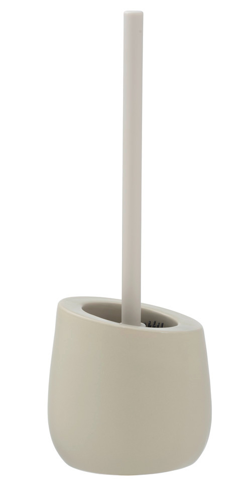 Brosse WC Badi Beige  avec tête de brosse en silicone