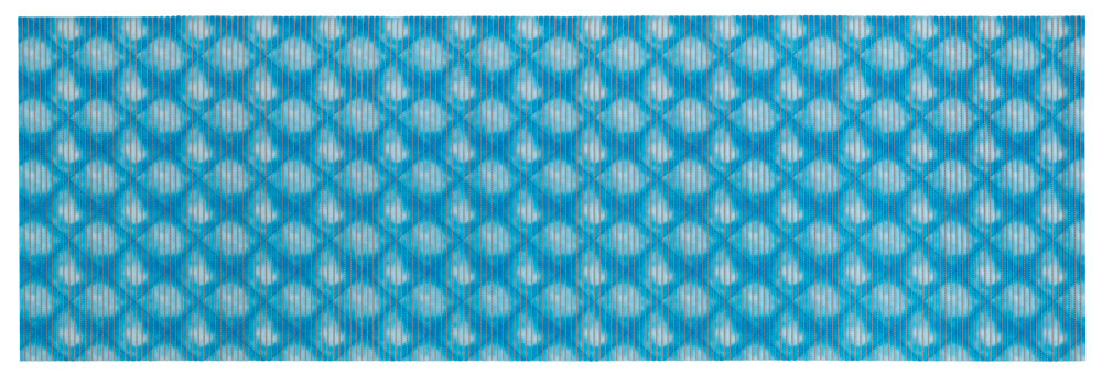 Tapis de bain en mousse, 65x200 cm, Flow Bleu  