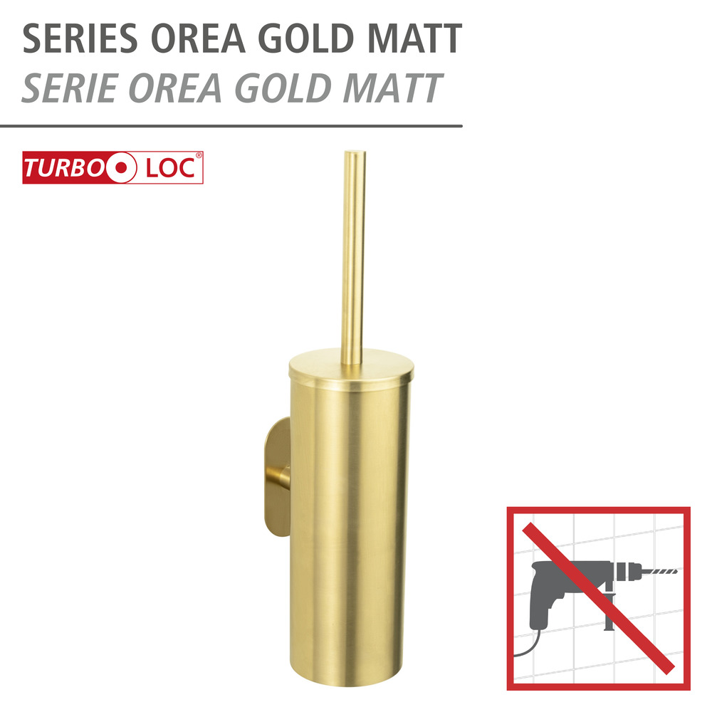 Ensemble de WC Turbo-Loc® Orea doré mat fermé  Fixation sans perçage