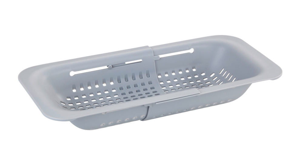 Passoire évier cuisine Sivo gris clair  extensible jusqu'à 50 cm