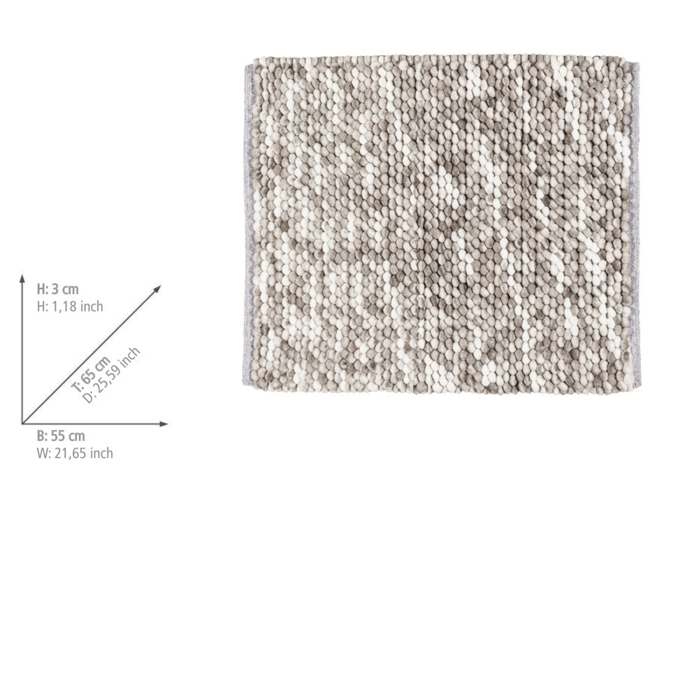 Tapis de bain Urdu taupe  55 x 65 cm