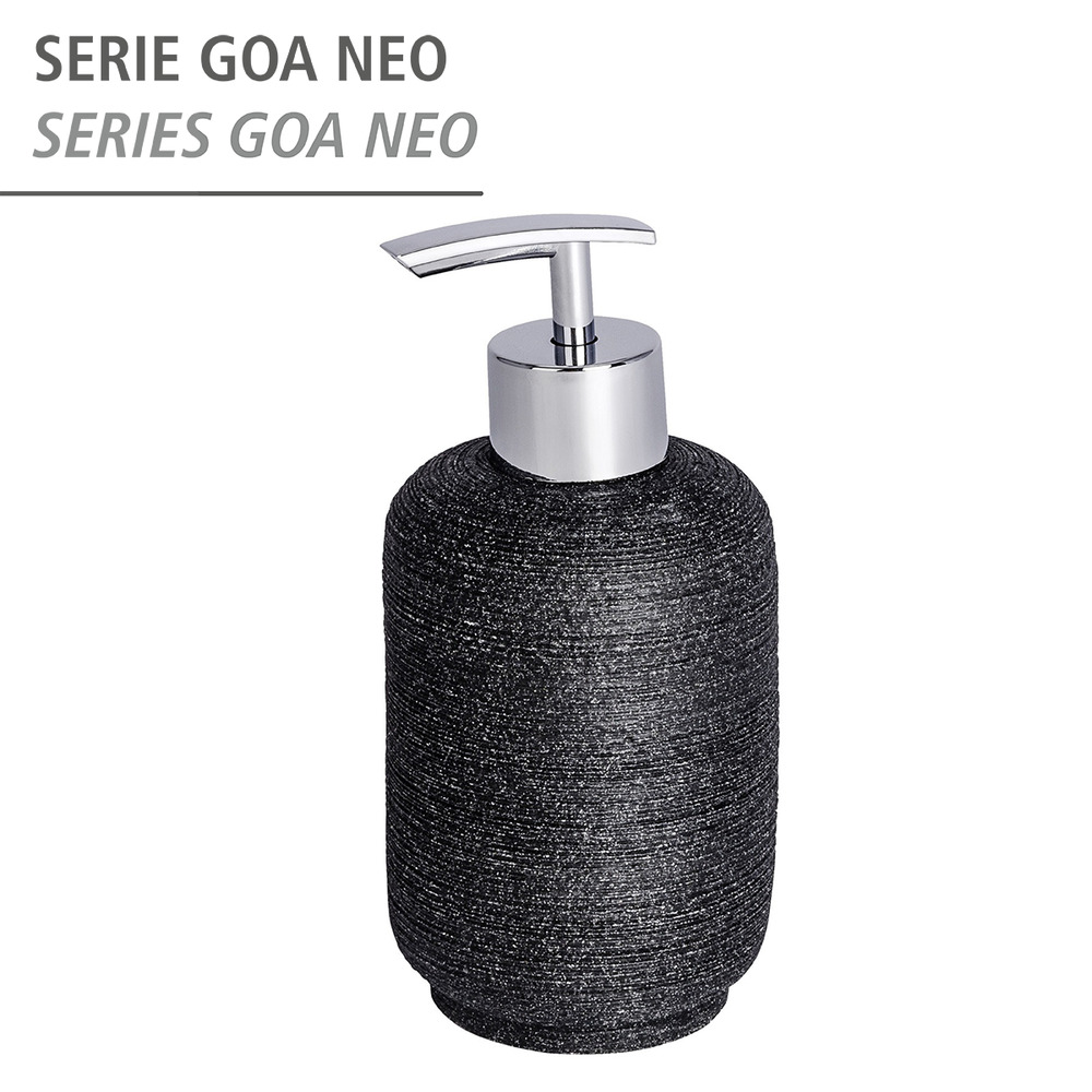 Distributeur de savon Goa Neo anthracite  polyrésine, 300ml