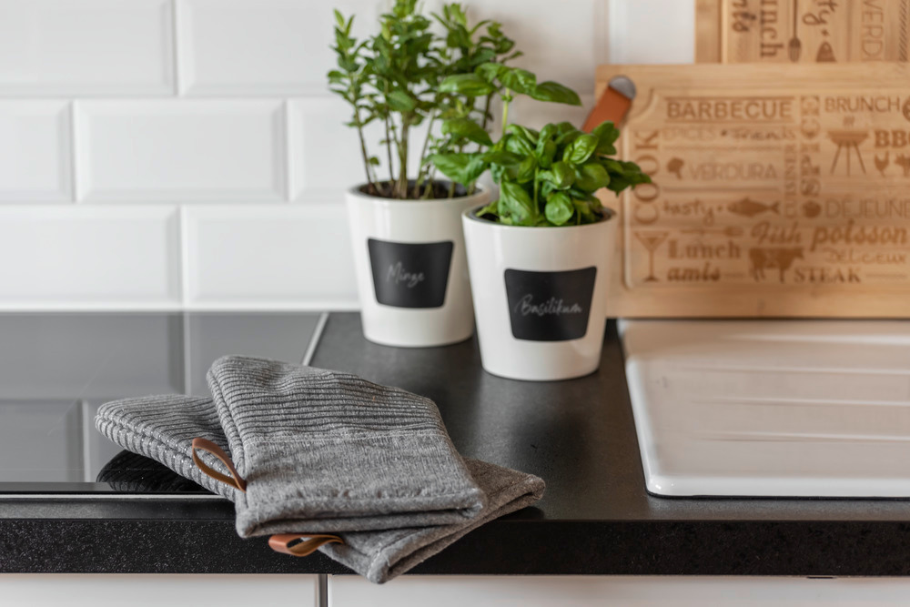 Gants de cuisine Ada Stripes  gris