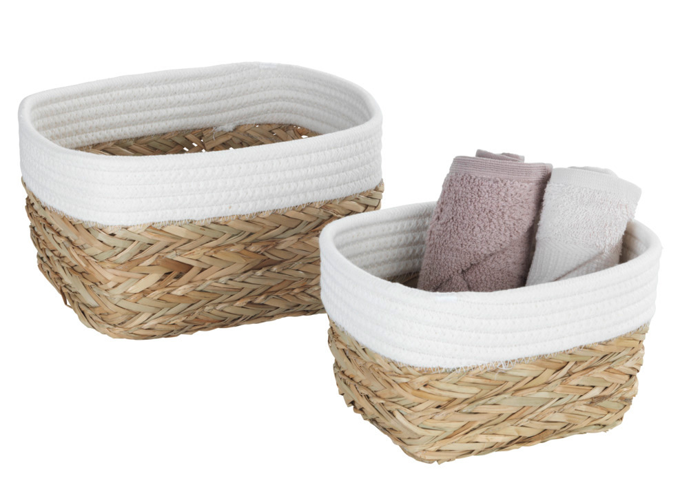 Panier de rangement Rika M, blanc  Corbeille de bain 