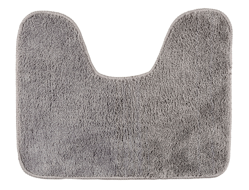 WENKO Tapis WC, Tapis contour WC, gris, 50x40 cm  polyester, 40 x 50 cm