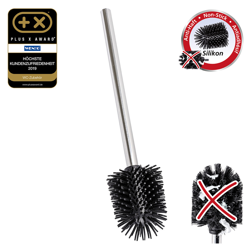 Brosse de silicone avec manche en acier inox  mit Edelstahlstiel