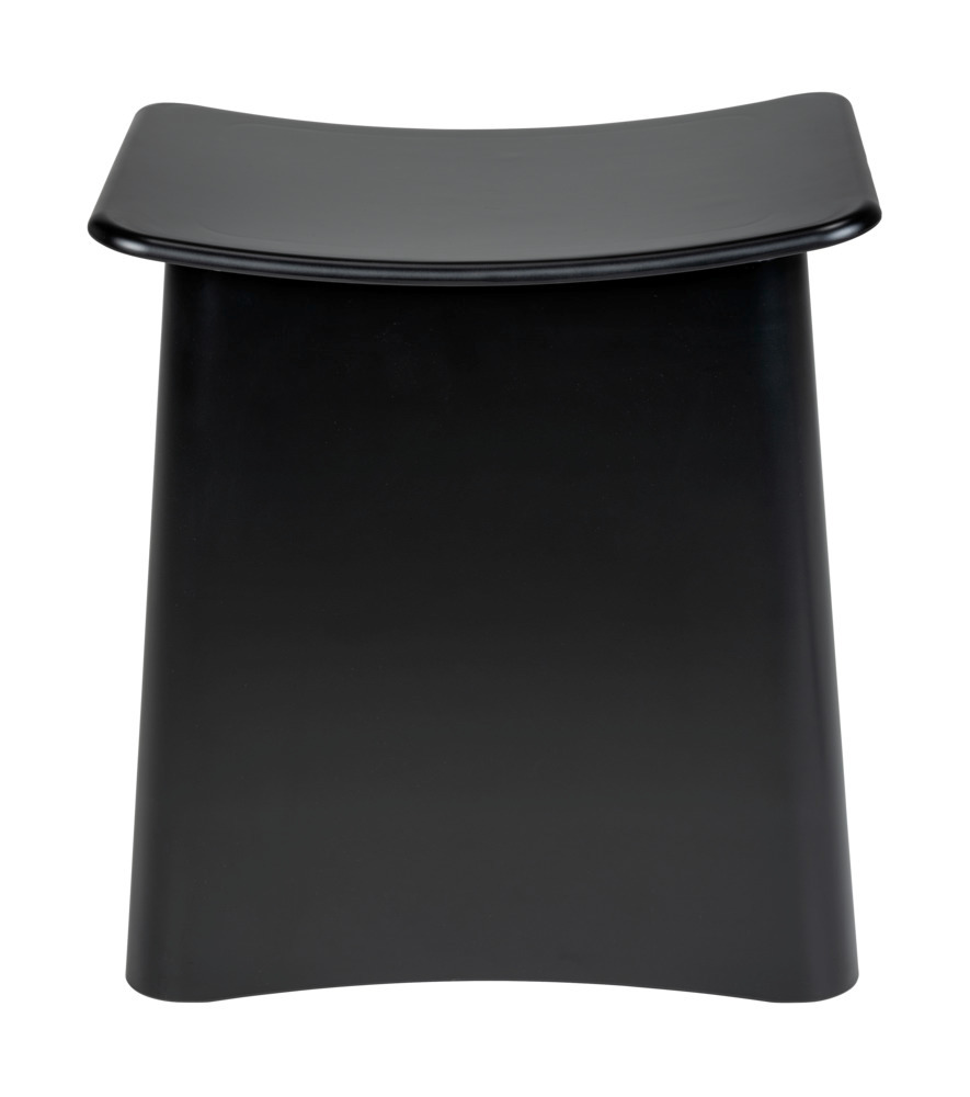 tabouret de douche Wing, noir mat  Tabouret de bain avec sac à linge retirable