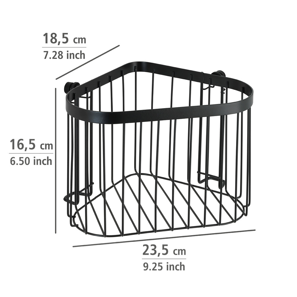 Étagère d'angle Classic Plus noir  avec protection antirouille