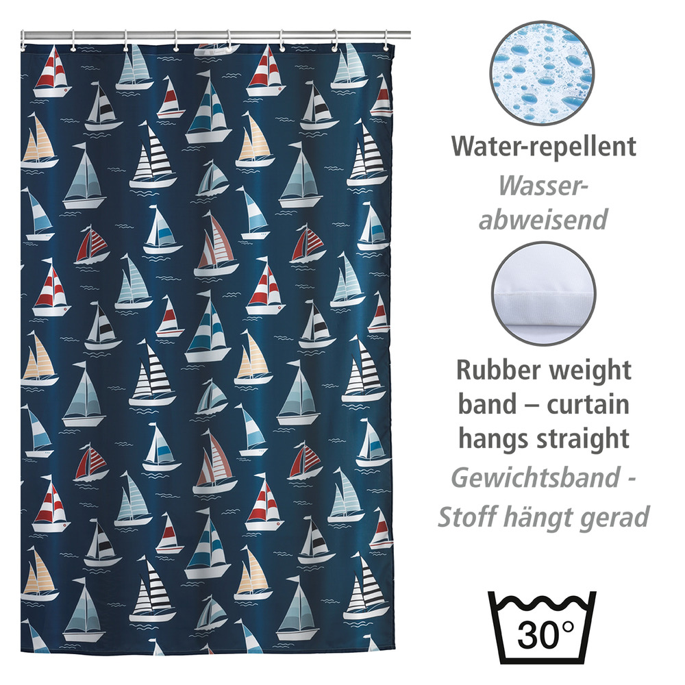 Rideau de douche original, waterproof,  rideau de douche 180x200 cm, Regatta, polyester  Textile (Polyester), 180 x 200 cm, lavable