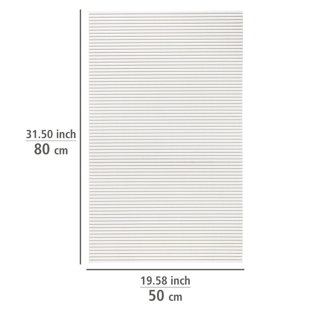 Tapis de bain en mousse souple, 50x80 cm, Uni blanc  plastique antidérapant