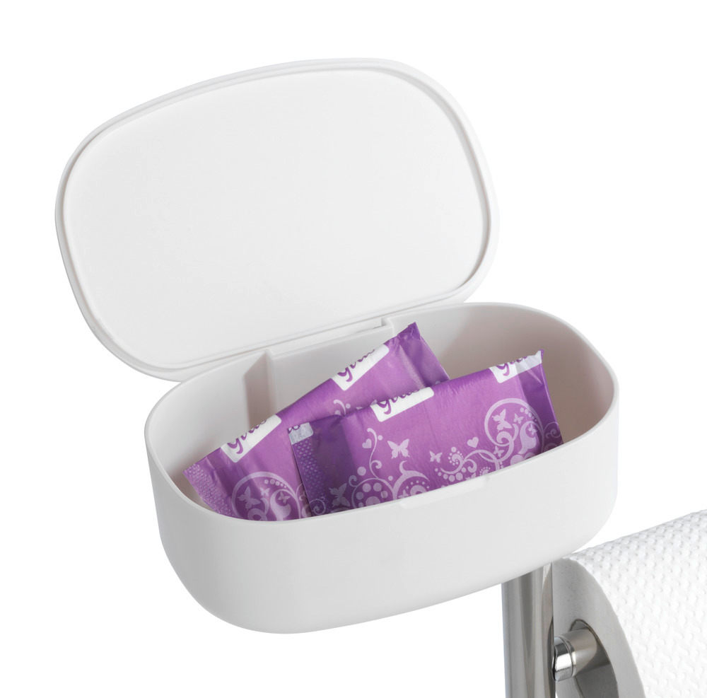 Combiné WC avec boîte de rangement Rivazza blanc  porte-brosse WC et dérouleur papier