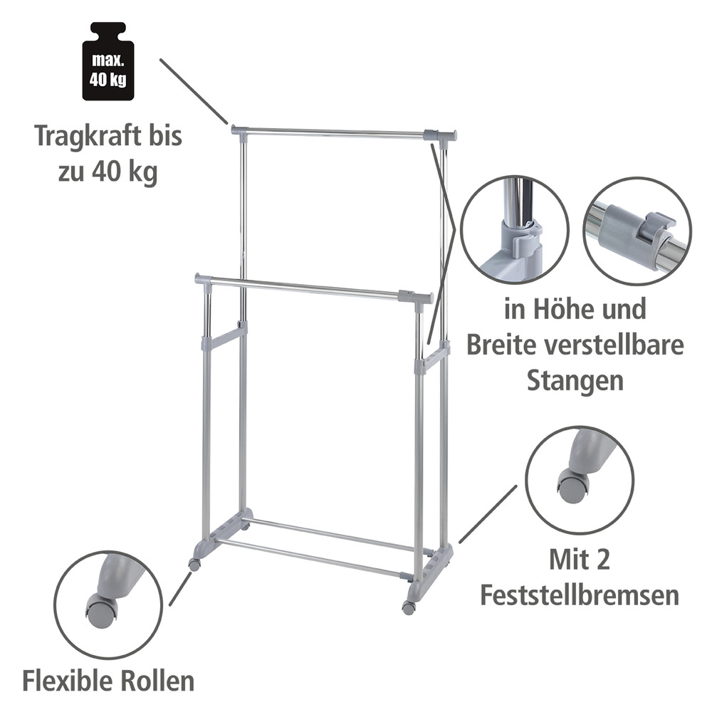 Porte-vêtements Twin Bars  avec 2 bras