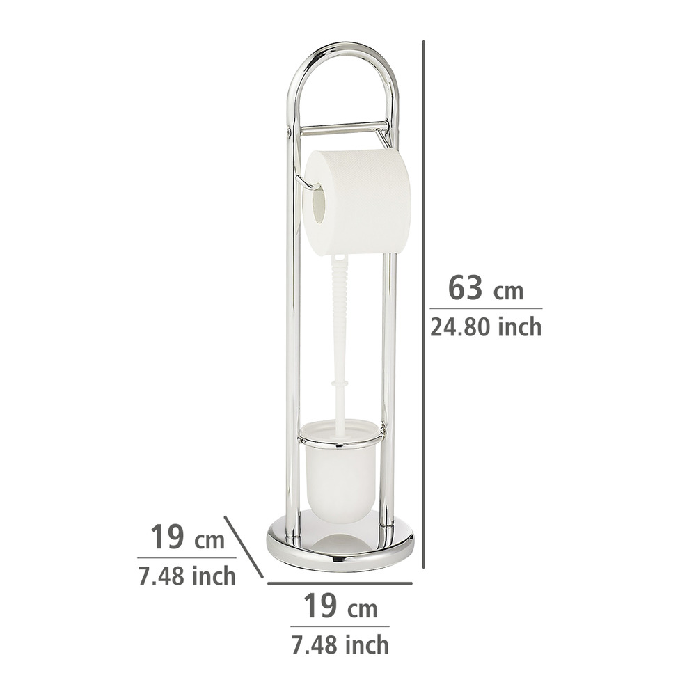 Combiné WC exclusif Siena  chrome, 19 x 63 cm