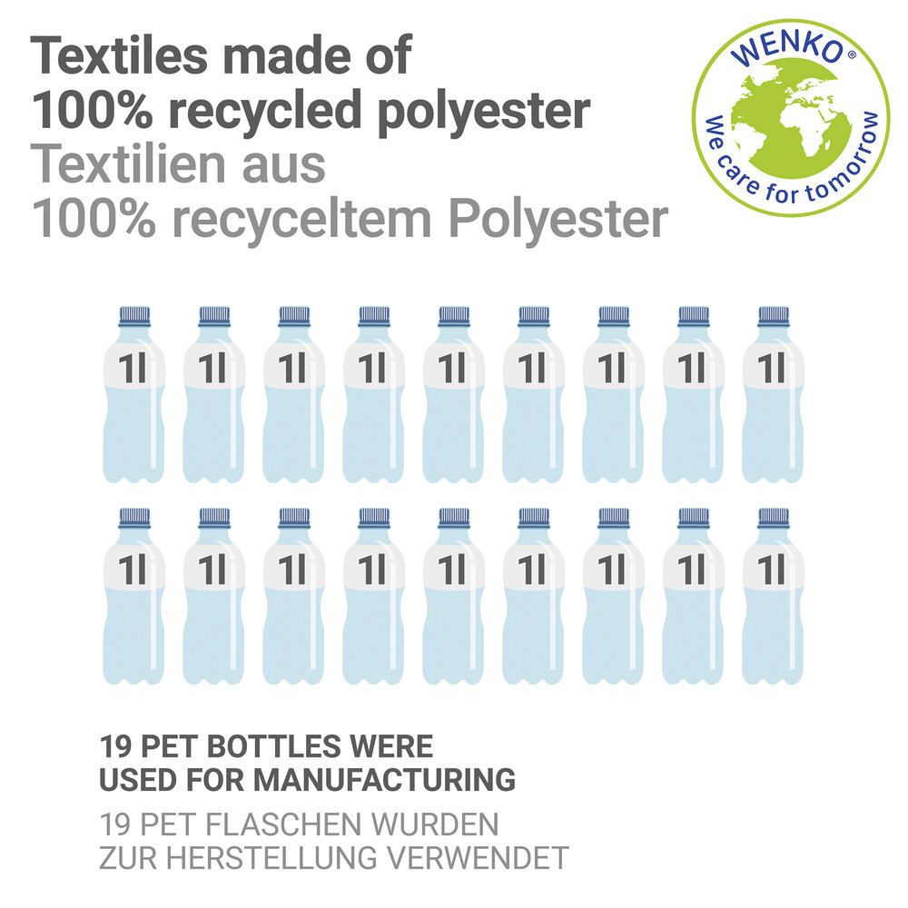 Coffre à linge Uno Mod. Ecori  bambou certifié FSC®, polyester recyclé