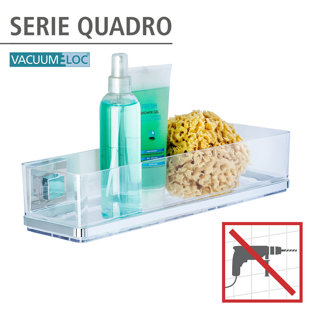 Vacuum-Loc® étagère maxi en acier inox Quadro  fixer sans percer