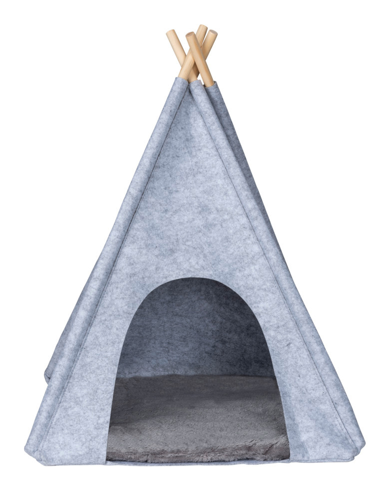 Tipi en feutre pour animaux Gris clair  45 x 45 x 60 cm