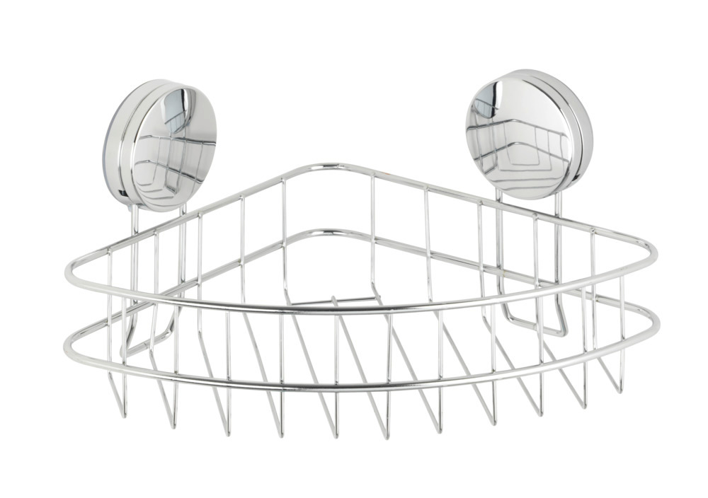 Etagère d'angle salle de bain, solution sans perçage, innovation "Static Loc Plus", Osimo  solution sans perçage, innovation "Static Loc Plus"