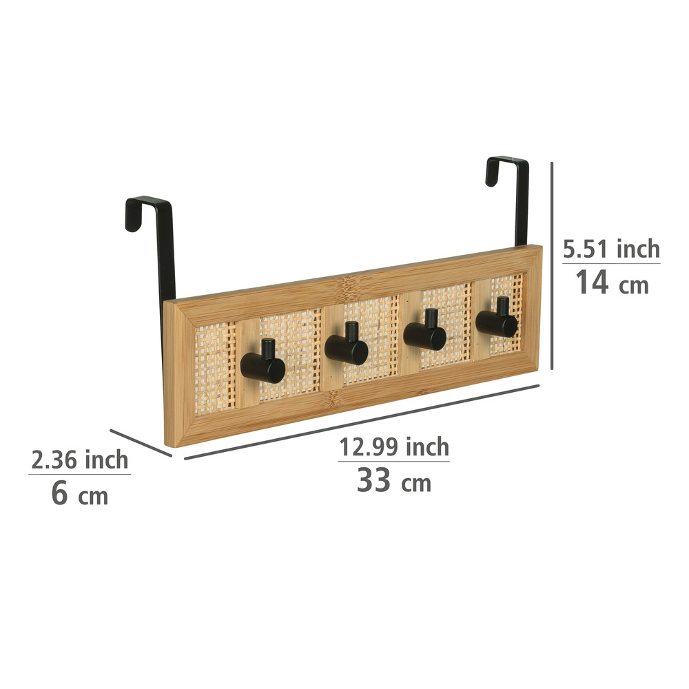 Patère de porte  En bambou et en rotin