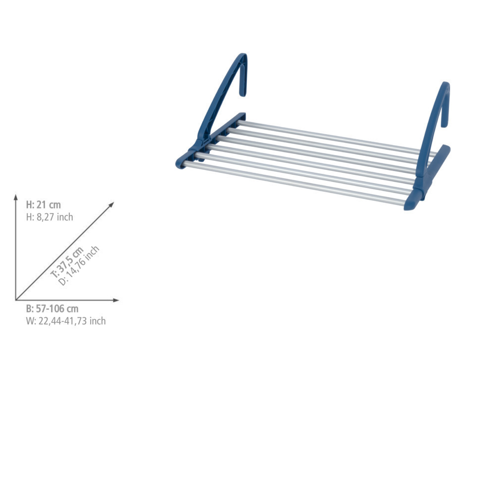 Séchoir pour balcon télescopique en aluminium  en aluminium inoxydable