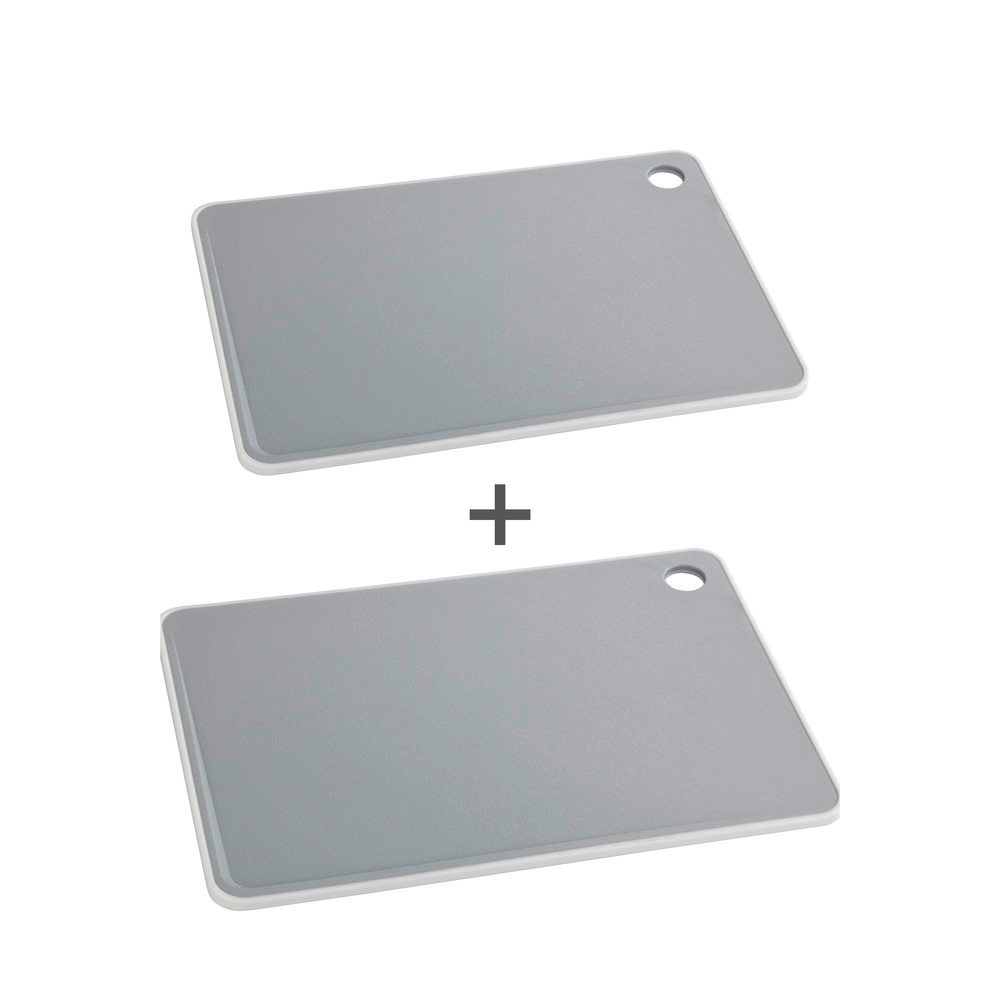 Set de 2 planches à découper Basic  en plastique solide (PP et TPE)