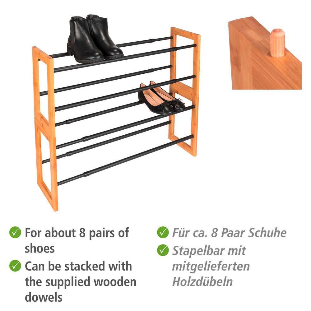 Étagère à chaussures Ecori  extensible et empilable