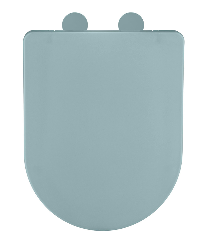 Siège WC Galati Bleu-Gris mat  en plastique thermodurcissable, effet soft touch