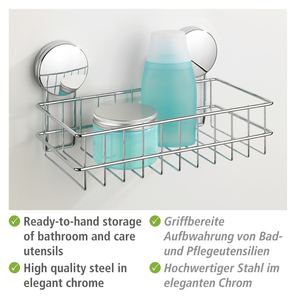 Etagère de douche mural, solution sans perçage, innovation "Static Loc Plus", Osimo  solution sans perçage, innovation "Static Loc Plus"