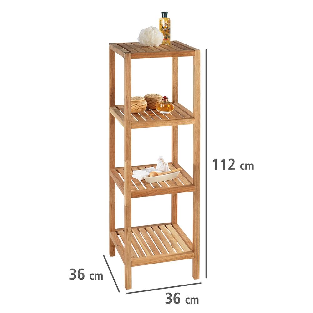 Etagère salle de bain bois, meuble étagère salle de bain Norway  bois de noyer massif