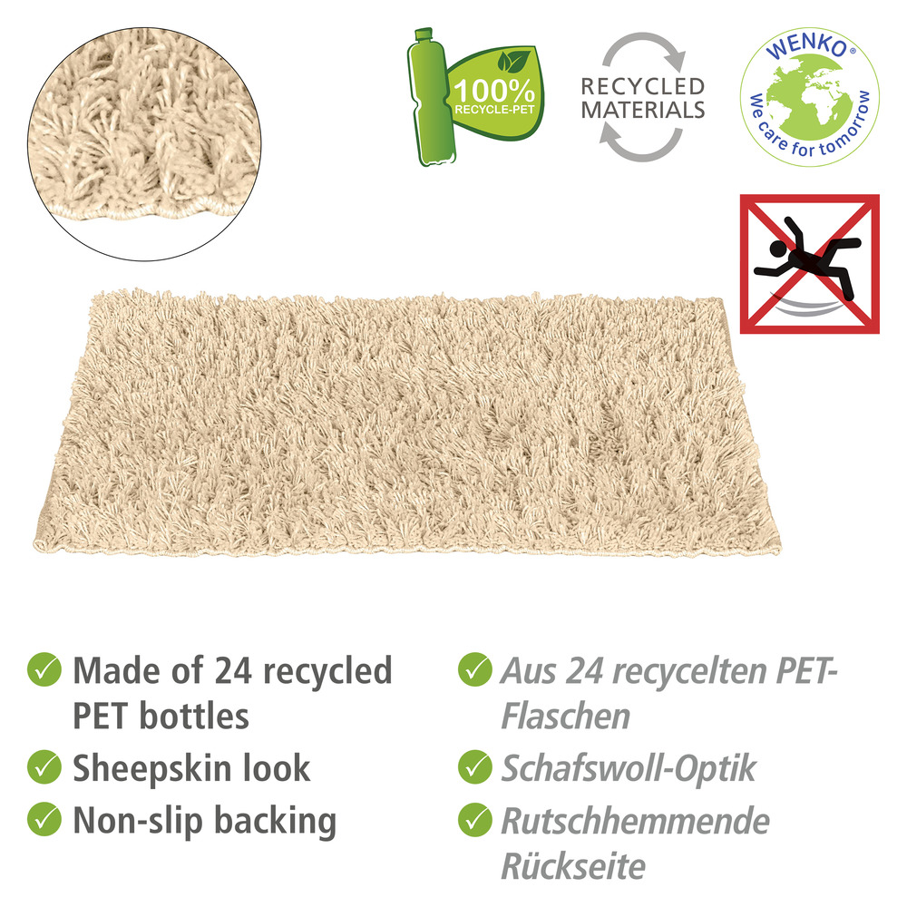 Tapis de bain Lana  60x90cm, 100% PET recyclé